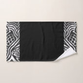 Mixed Animal Print Bademantel Handtuch Set - B&W B (Handtuch)