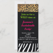 Mixed Animal Print Cheetah Zebra Leopard Party Einladung (Vorderseite)