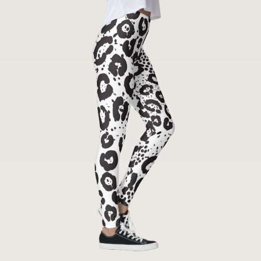Mixed Animal Print Snow Leopard Cheetah Leggings (Rechts)