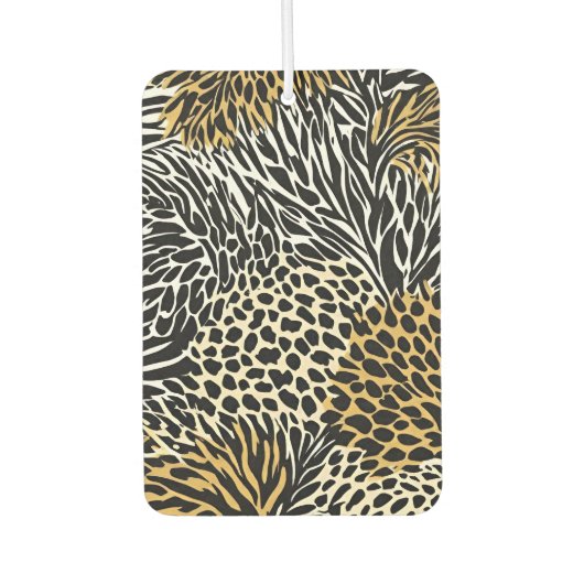 Mixed Animal Print Zebra Leopard Tiger Mixed Print Autolufterfrischer (Vorderseite)