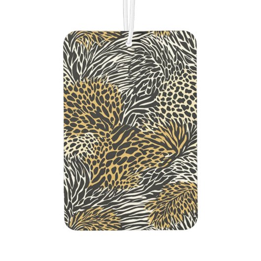 Mixed Animal Print Zebra Leopard Tiger Mixed Print Autolufterfrischer (Rückseite)