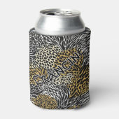 Mixed Animal Print Zebra Leopard Tiger Mixed Print Dosenkühler (Kanne Vorderseite)