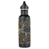 Mixed Animal Print Zebra Leopard Tiger Mixed Print Edelstahlflasche (Links)