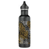 Mixed Animal Print Zebra Leopard Tiger Mixed Print Edelstahlflasche (Rechts)
