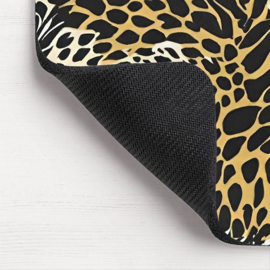 Mixed Animal Print Zebra Leopard Tiger Mixed Print Mousepad (Ecke)