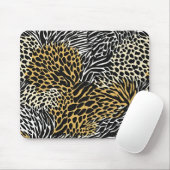 Mixed Animal Print Zebra Leopard Tiger Mixed Print Mousepad (Mit Mouse)