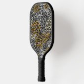 Mixed Animal Print Zebra Leopard Tiger Mixed Print Pickleball Schläger (Links)