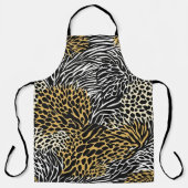 Mixed Animal Print Zebra Leopard Tiger Mixed Print Schürze (Vorderseite)