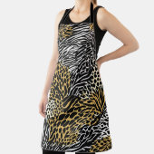 Mixed Animal Print Zebra Leopard Tiger Mixed Print Schürze (InSitu)