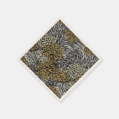 Mixed Animal Print Zebra Leopard Tiger Mixed Print Serviette (Ecke)