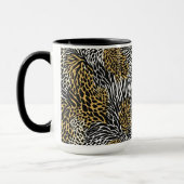 Mixed Animal Print Zebra Leopard Tiger Mixed Print Tasse (Links)