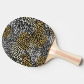 Mixed Animal Print Zebra Leopard Tiger Mixed Print Tischtennis Schläger (Seitenansicht)