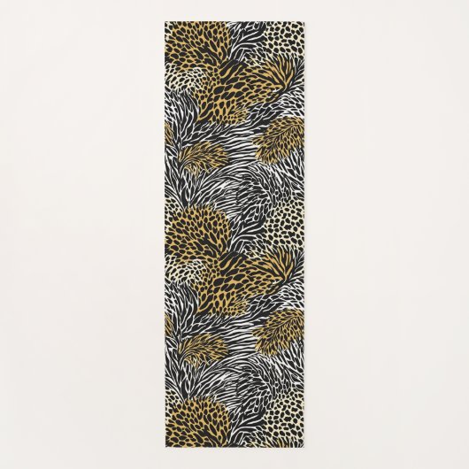 Mixed Animal Print Zebra Leopard Tiger Mixed Print Yogamatte (Vorderseite)