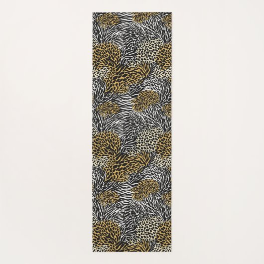 Mixed Animal Print Zebra Leopard Tiger Mixed Print Yogamatte (Rückseite)