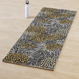 Mixed Animal Print Zebra Leopard Tiger Mixed Print Yogamatte