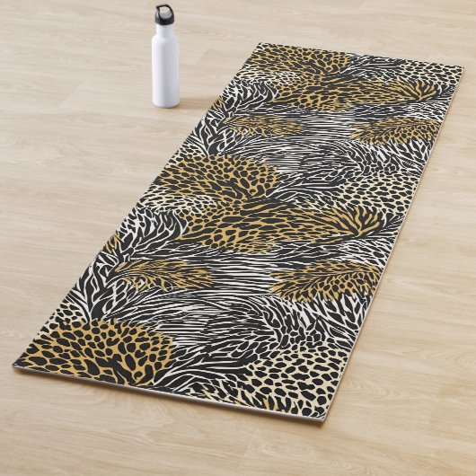 Mixed Animal Print Zebra Leopard Tiger Mixed Print Yogamatte (Beispiel)