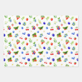 Mixed Berries Pattern Geschenkpapier Set (Vorderseite)