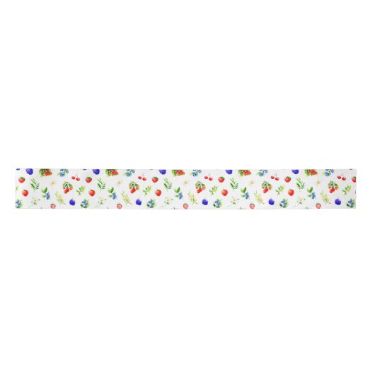 Mixed Berries Pattern Satinband (Vorderseite)