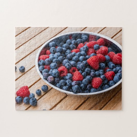 Mixed Berries Raspberry Blueberry Puzzle (Horizontal)