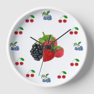 Mixed Berries Wall Clock Uhr