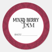 Mixed Berry Jam Canning Lid Labels Runder Aufkleber (Vorderseite)