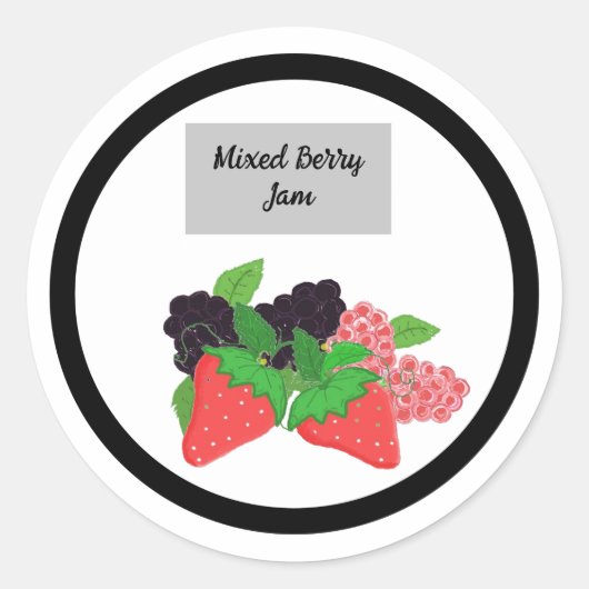 Mixed Berry Jam Classic Round Sticker (Vorderseite)