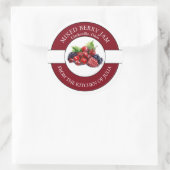 Mixed Berry-Jam-Label Runder Aufkleber (Tasche)