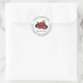Mixed Berry Jam Modern Label Runder Aufkleber (Tasche)