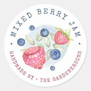 Mixed Berry Jam Runder Aufkleber