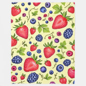 Mixed Berry Seamless Pattern Fleecedecke (Vorderseite)