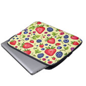 Mixed Berry Seamless Pattern Laptopschutzhülle (Vorne Knopf)