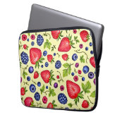 Mixed Berry Seamless Pattern Laptopschutzhülle (Vorderseite Links)