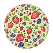 Mixed Berry Seamless Pattern Schneidebrett (Vorderseite)