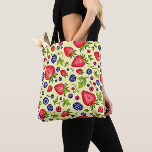 Mixed Berry Seamless Pattern Tasche