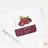 Mixed Berry Small Business Label Quadratischer Aufkleber (Umschlag)