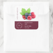 Mixed Berry Small Business Label Quadratischer Aufkleber (Tasche)