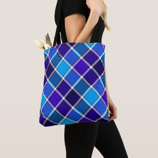 Mixed Blue Tartan Tote Bag Tasche (Von Nahem)