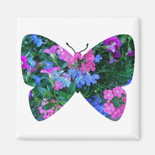 Mixed Blume Butterfly Magnet (Vorne)