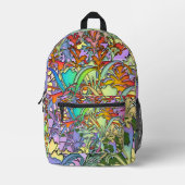 Mixed Blume Gym Travel Notebook Bedruckter Rucksack (Vorderseite)