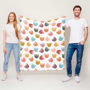 Mixed Boho Blume Fleecedecke