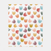 Mixed Boho Blume Fleecedecke (Vorderseite)