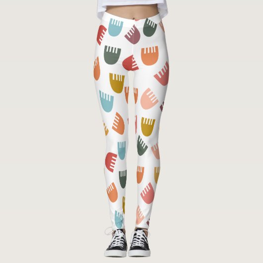 Mixed Boho Blume Leggings (Vorderseite)