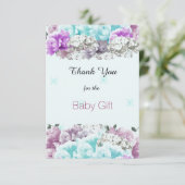 Mixed Bouquet Baby Geschenk Vielen Dank Dankeskarte (Stehend Vorderseite)