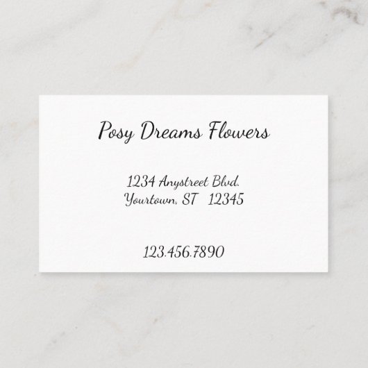 Mixed Bouquet mit Big Bow Florist Visitenkarte (Rückseite)