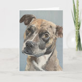 Mixed Boxer Hand lackiert auf Leinwand Dankeskarte (Vorderseite)