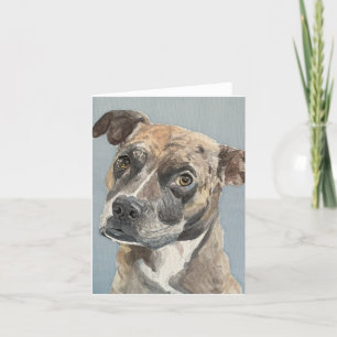 Mixed Boxer Handgemalt auf Leinwand dank Karte