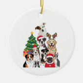 Mixed Breed Dog Christmas Tree Custom Ornament (Vorne)