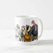 Mixed breeds of chicken and poultry mug kaffeetasse (VorderseiteRechts)