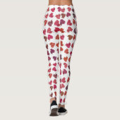 Mixed colors flowers bright motif pattern leggings (Rückseite)