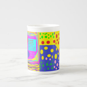 Mixed Design Peace Logo und helle, tadellose Farbe Porzellantasse